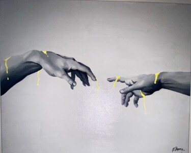 Peinture intitulée "Mains de Dieu, gout…" par Julia Gregorini, Œuvre d'art originale, Acrylique