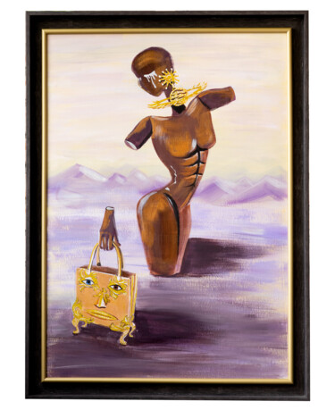 Painting titled "Sciaparelli 2" by Julia Gurova (Juli.Gurova), Original Artwork, Acrylic Mounted on Wood Stretcher frame