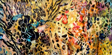Malerei mit dem Titel "Jungle.On the wild…" von Julia Hacker, Original-Kunstwerk, Öl