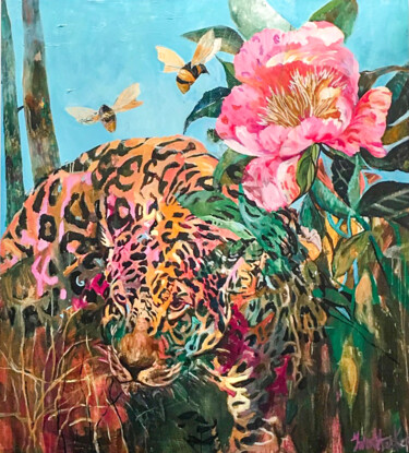 Painting titled "On the wild side." by Julia Hacker, Original Artwork, Acrylic