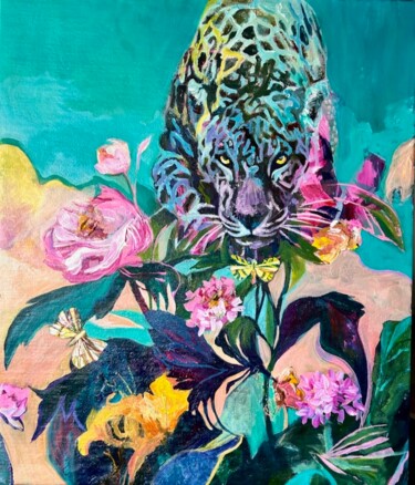 Картина под названием "How to be a flower" - Julia Hacker, Подлинное произведение искусства, Акрил Установлен на Деревянная…