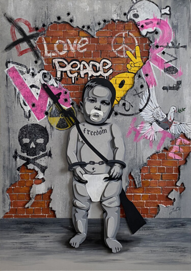 Картина под названием "Peace" - Julia Khlebnikova, Подлинное произведение искусства, Акрил