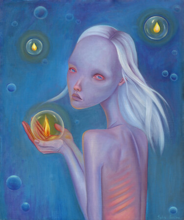Pittura intitolato "Inner light" da Julia Kuzina, Opera d'arte originale, Olio