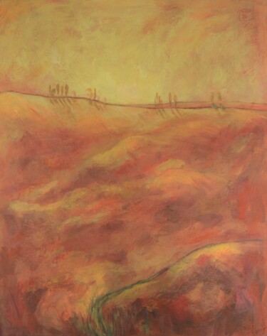 Ζωγραφική με τίτλο "Midwest Afternoon S…" από Julia Leon, Αυθεντικά έργα τέχνης, Ακρυλικό Τοποθετήθηκε στο Ξύλινο φορείο σκε…