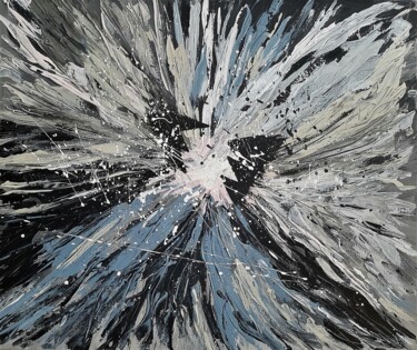 Картина под названием "Impulse VII, Mono.…" - Julia Leon, Подлинное произведение искусства, Акрил Установлен на Деревянная р…
