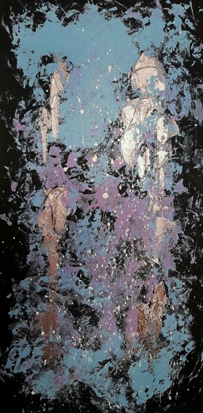 Картина под названием "Variation #22-09" - Julia Leon, Подлинное произведение искусства, Акрил Установлен на Деревянная рама…