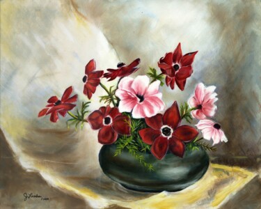 Painting titled "painting-flowers-9.…" by Julia Lomba, Original Artwork