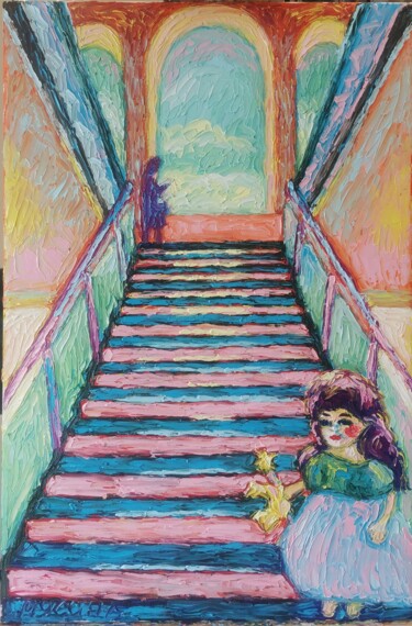 Malerei mit dem Titel ""Радость куклы 12 М…" von Julia Musina, Original-Kunstwerk, Öl