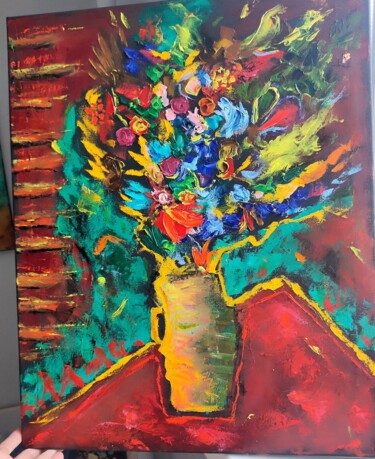 Картина под названием "Expressionist oil p…" - Julia Ozerova, Подлинное произведение искусства, Масло