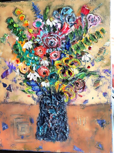 Pittura intitolato "Expressionist paint…" da Julia Ozerova, Opera d'arte originale, Olio