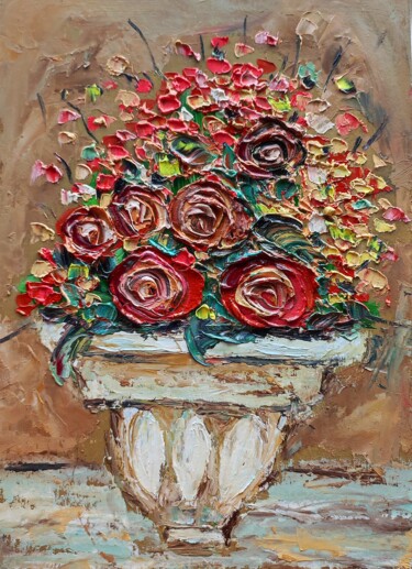 绘画 标题为“Abstract flowers ar…” 由Julia Ozerova, 原创艺术品, 油