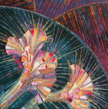 Pittura intitolato "Mushrooms#2" da Julia Ptl, Opera d'arte originale, Olio