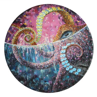 Peinture intitulée "Octopus" par Julia Ptl, Œuvre d'art originale, Huile