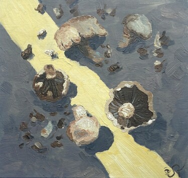 Malarstwo zatytułowany „Mushrooms_1” autorstwa Julia Sahno, Oryginalna praca, Olej