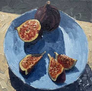 Malerei mit dem Titel "Fig" von Julia Sahno, Original-Kunstwerk, Öl