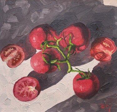 Pintura titulada "Tomatoes" por Julia Sahno, Obra de arte original, Oleo