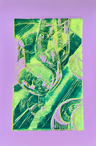 印花与版画 标题为“Summer Aperol At Th…” 由Julia Shanaytsa, 原创艺术品, Linocuts