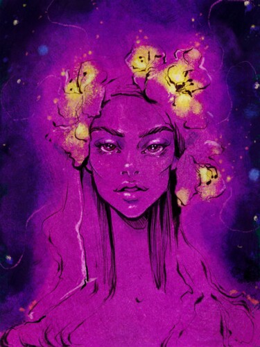 Digital Arts titled "Nebula" by Julia Shchedrova, Original Artwork, Digital Painting