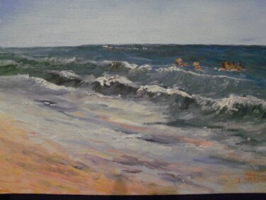Painting titled "Atlantic Beach NC 2" by Julia Stevens, Original Artwork