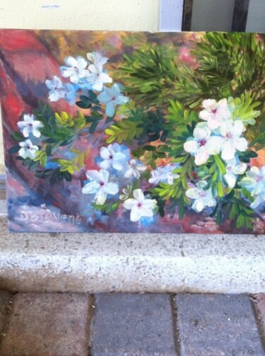 Painting titled "Flowers" by Julia Stevens, Original Artwork
