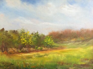 Painting titled "Robbins Park Meadow" by Julia Stevens, Original Artwork