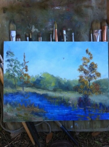 Painting titled "Skeeter Creek at Tr…" by Julia Stevens, Original Artwork