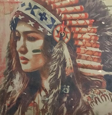 Malerei mit dem Titel "Colors india" von Julia Tartaix, Original-Kunstwerk, Acryl Auf Keilrahmen aus Holz montiert
