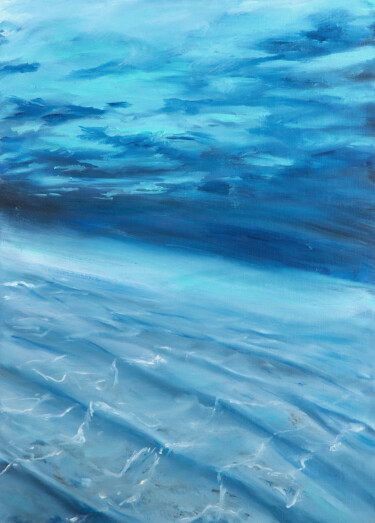 Malerei mit dem Titel "Under the sea" von Julia Valova, Original-Kunstwerk, Öl
