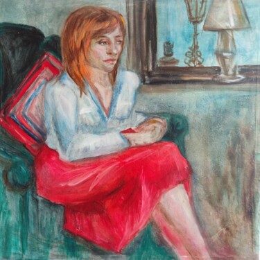 Malerei mit dem Titel "Original Elegant Wo…" von Julia Vedrina, Original-Kunstwerk, Öl