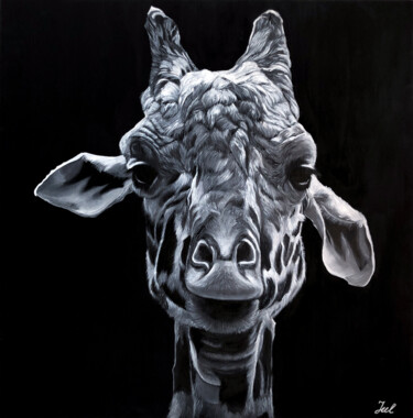 Painting titled "Meet Rafael" by Julia Zmeeva, Original Artwork, Oil Mounted on Cardboard