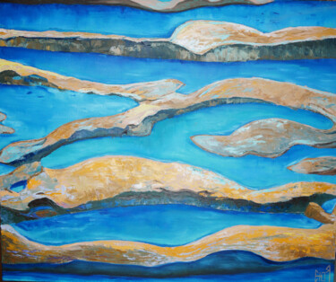 Painting titled "Desert Painting Ori…" by Julia Good, Original Artwork, Oil