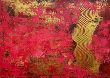 Картина под названием "VENUS GOLD-abstract…" - Julia Good, Подлинное произведение искусства, Акрил