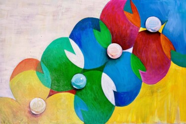 Chakras.5 Peinture intitulée "Chakras.5" par Julia Hacker, Œuvre d'art originale, Acrylique