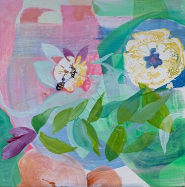 Abstract landscape painting. Joy Peinture intitulée "Abstract landscape…" par Julia Hacker, Œuvre d'art originale, Acrylique