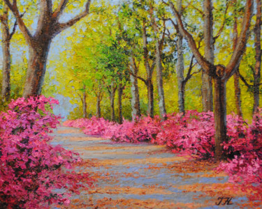 Painting titled "Spring madness." by Julia Herrero-Utiasheva, Original Artwork, Oil