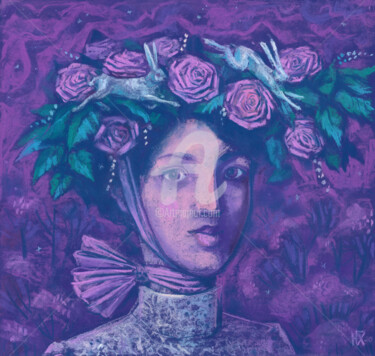 Картина под названием "Midsummer Hat, Fant…" - Julia Khoroshikh, Подлинное произведение искусства, Пастель