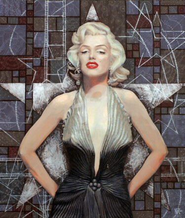 Картина под названием "Marilyn Monroe from…" - Julia Khoroshikh, Подлинное произведение искусства, Акрил