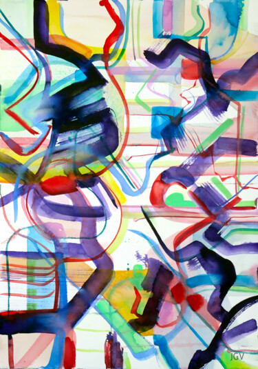 Картина под названием "Watercolor wsm 17" - Julian Garcia-Viso, Подлинное произведение искусства, Акварель