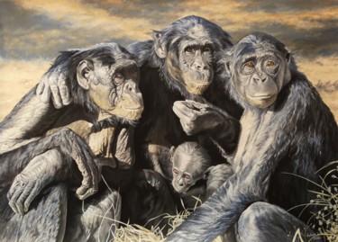 Peinture intitulée "Four generations Ch…" par Julian Wheat, Œuvre d'art originale, Acrylique