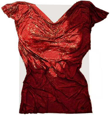 Картина под названием "Little Red Dress" - Juliana Art, Подлинное произведение искусства, Акрил