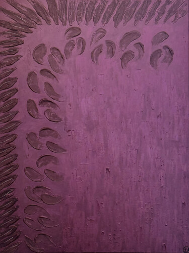 Malerei mit dem Titel "Deep purple" von Juliana Art, Original-Kunstwerk, Acryl