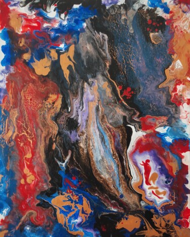Pintura titulada "Dualidad ( angel&de…" por Juliana F., Obra de arte original, Acrílico Montado en Bastidor de camilla de ma…