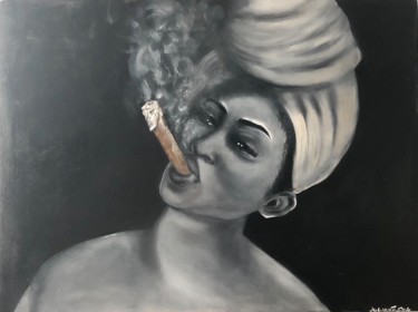 Painting titled "Rastamanka" by Juliana Sol, Original Artwork, Oil Mounted on Wood Stretcher frame