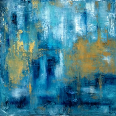 Картина под названием "Evening New York" - Juliana Sol, Подлинное произведение искусства, Масло Установлен на Деревянная рам…