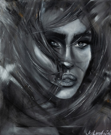 Картина под названием "I’m your drug" - Juliana Sol, Подлинное произведение искусства, Масло Установлен на Деревянная рама д…