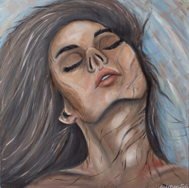 Картина под названием "In the flow of the…" - Juliana Sol, Подлинное произведение искусства, Масло Установлен на Деревянная…