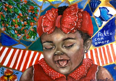 Картина под названием "Joy in Italy" - Juliana Sol, Подлинное произведение искусства, Масло