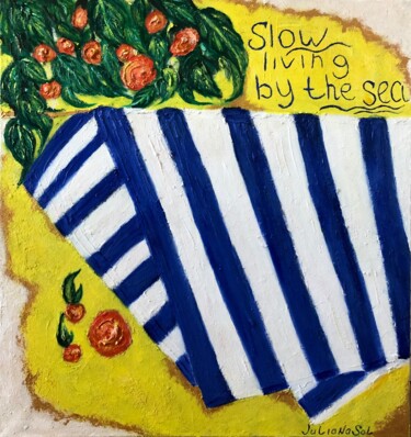 Malerei mit dem Titel "Somewhere in Italy" von Juliana Sol, Original-Kunstwerk, Öl Auf Keilrahmen aus Holz montiert