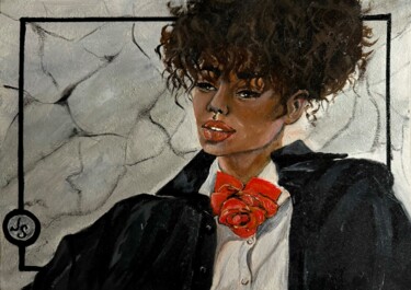Pintura intitulada "Rose" por Juliana Sol, Obras de arte originais, Óleo