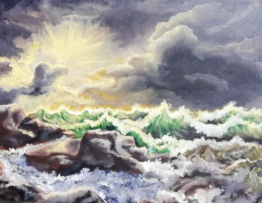 Rayon de soleil Peinture intitulée "Rayon de soleil" par Juliane Delaunay, Œuvre d'art originale, Huile